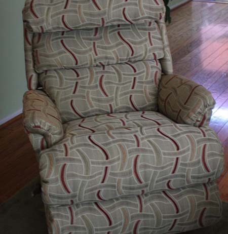 Recliner | Gray Dots | Custom Upholstery || Chairs | View 2